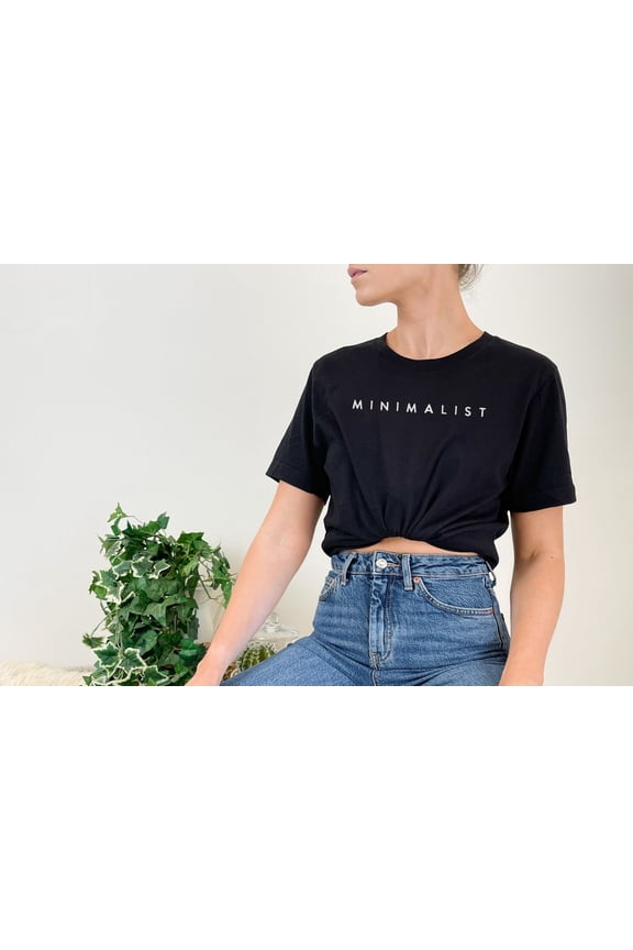 Minimalist Shirt - Unique Typography Minimalist Tee | Chic and Trendy Minimalist T-Shirt, Perfect for Modern, Simple Wardrobe Essentials