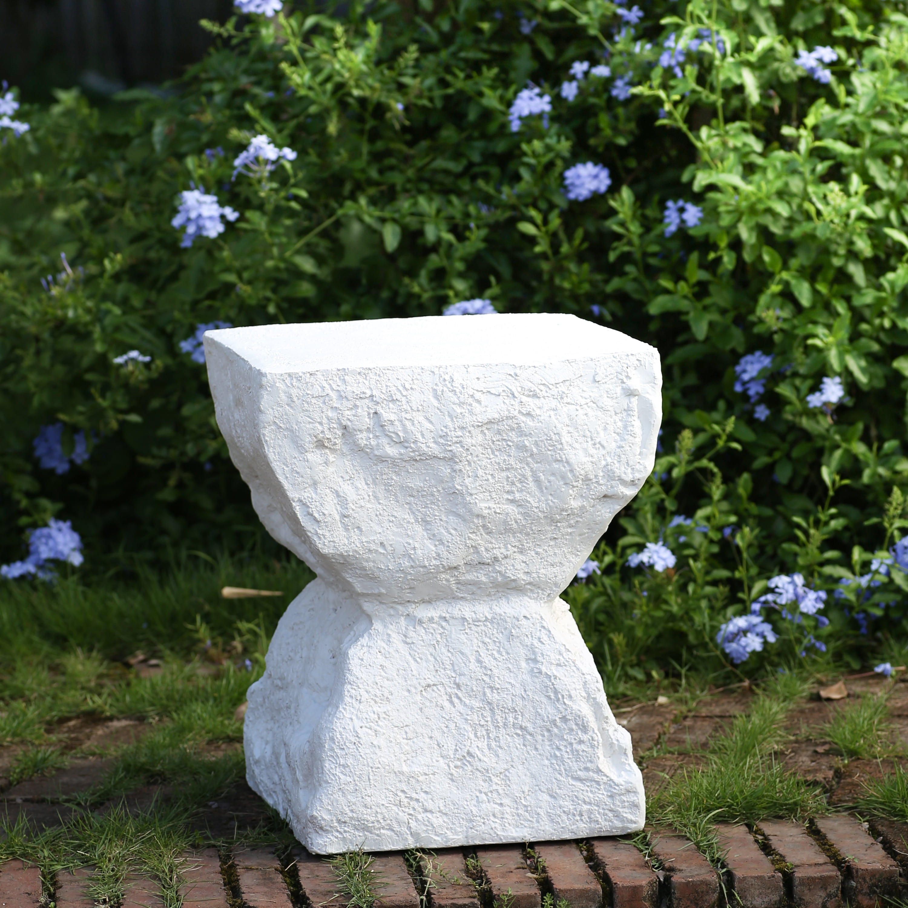 Minimalist Side Table for Garden Balcony Deck, White