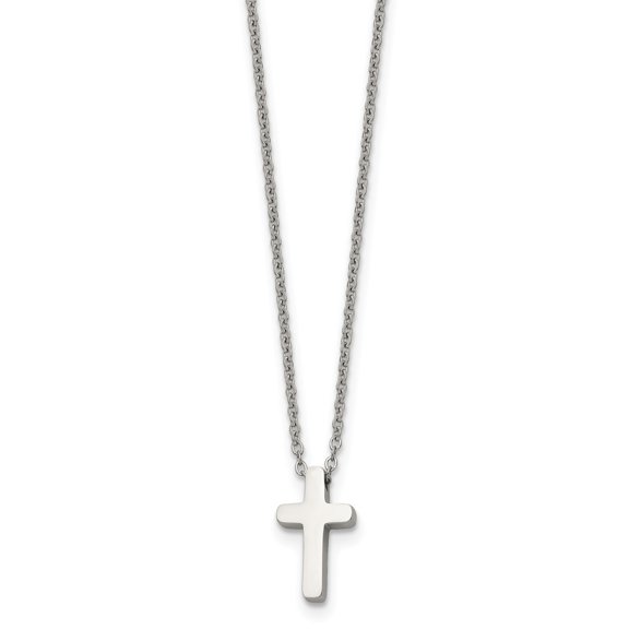Stainless Steel Silver Cross Pendant Necklace for Men and Women, Jewelry Stores Network
