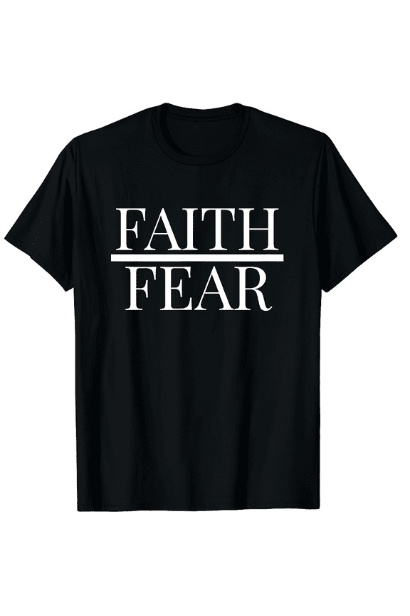 Minimalist Simple Serif Text Faith Over Fear Unisex T-Shirt