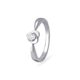 thumbnail image 1 of Minimalist Simple Solitaire Diamond Ring 1.6 Ct Round Diamond 14K White Gold Over, 1 of 2