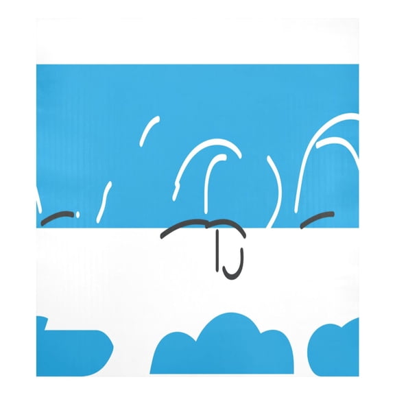 Minimalist Sky with White Clouds Magnetic Dishwasher Decal 23''x26'' Easy to Clean Single Sided Print