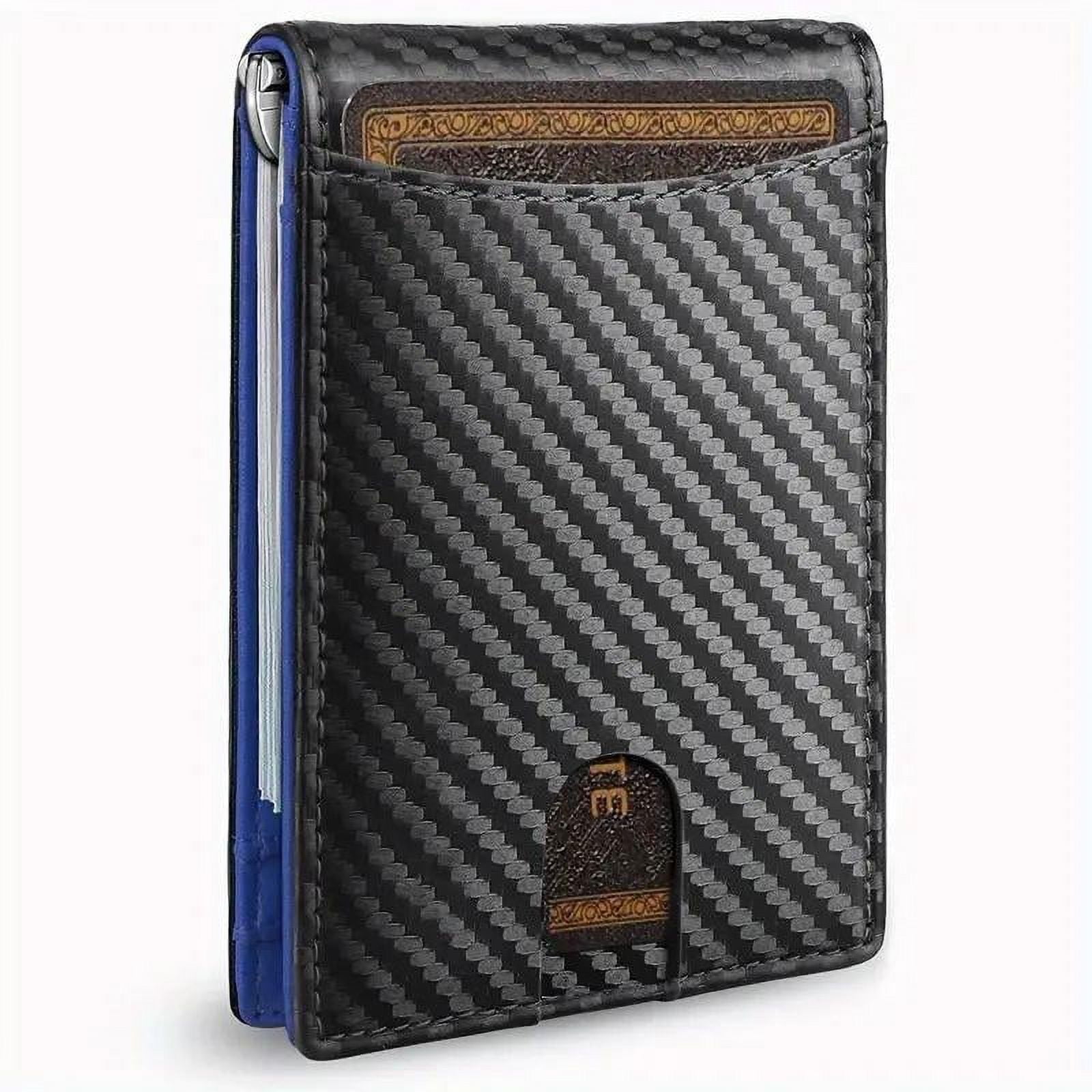 Minimalist Slim Wallet for Men with Money Clip Blocking Front Pocket
