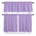 thumbnail image 1 of Minimalist Solid Color Curtain Valances Set Pure Lavender Purple Simple Kitchen Curtains 36&nbsp;inch Length Rod Pocket Valance and Tiers 3 Piece Set Small Bedroom Bathroom Laundry Decor, 1 of 9