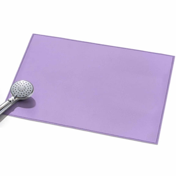 Minimalist Solid Color Washable Area Rug 2 x 3 ft Pure Lavender Purple Simple Soft Non Slip Rugs Stain Repellent Indoor Felt Carpet for Living Dining Room Bedroom Home Office