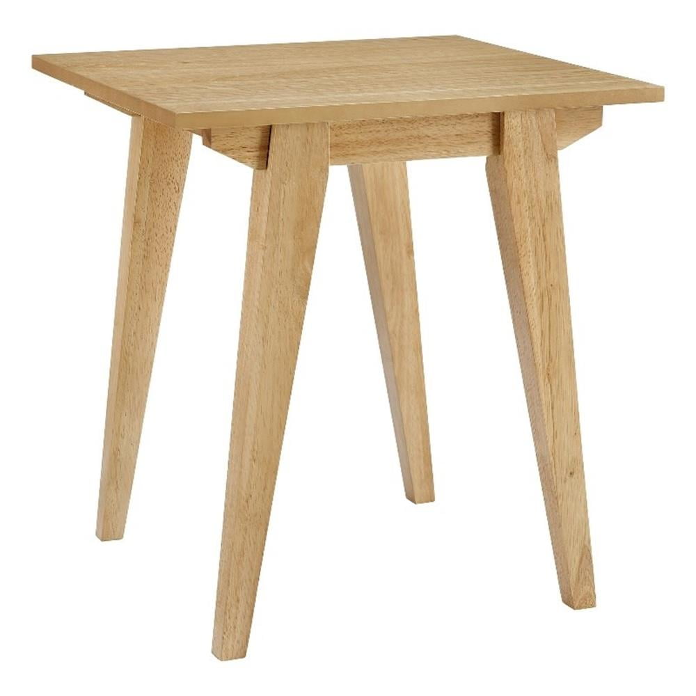 Minimalist Solid Wood Accent Side Table - English Ash