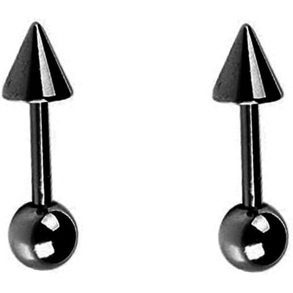 Minimalist Spike Stud Earrings for Women Men Stainless Steel Cool Tiny Cartilage Helix Tragus 16g Screw Back Piercing Studs Hypoallergenic Sensitive Ears Birthday Jewelry Gifts Bff