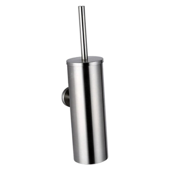 Minimalist Stainless Steel Wall-Mounted Toilet Brush And Holder Detachable Brush brushed