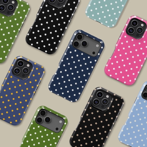 Minimalist Star Pattern Case for iPhone Samsung Aesthetic Starry