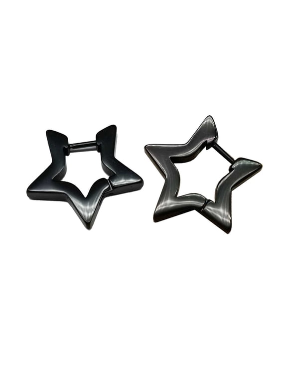 Minimalist Star Stud Earrings Fashion Piercing Earrings Punk Ear Stud Simple Hoop Earrings Stainless Steel Jewelry Gift
