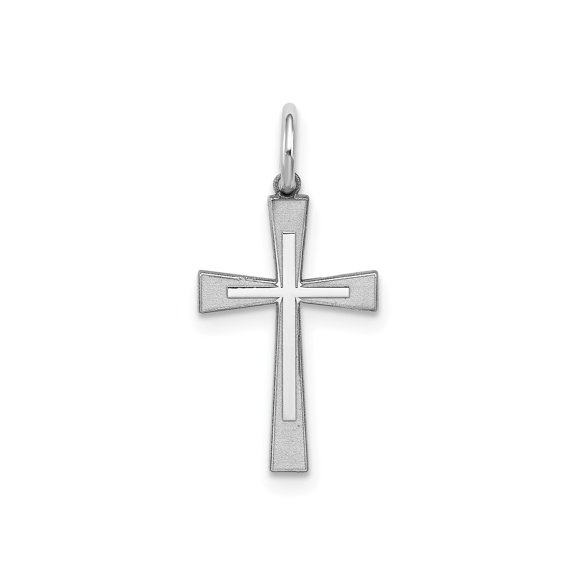 Minimalist Sterling Silver Cross Pendant Necklace with Polished and Matte Finish Sleek Latin Design Spiritual Jewelry for Daily or Formal Wear Elegant Smooth Texture Symbol of Faith