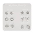 thumbnail image 1 of Minimalist Sterling Silver Stud Earrings Set for Women, Flat Back Understated Luxury Fine Jewelry, Elegant Fashion Accents, 1 of 7
