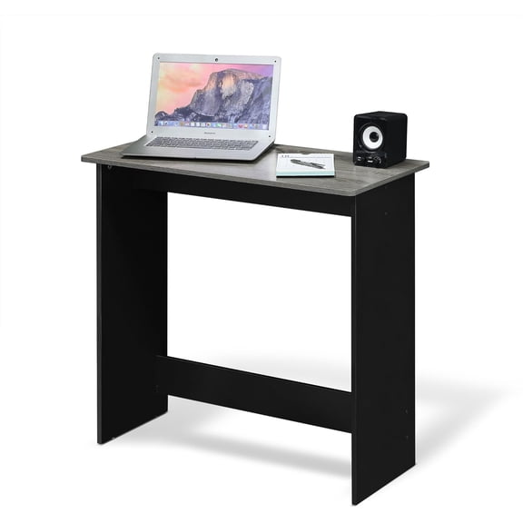 Minimalist Study Desk for Residential Use, French Oak Grey Finish, 15.5 x 31.5 x 29.75 Inches
