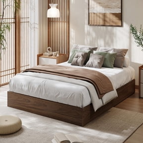 Minimalist Sturdy Wood Twin XL Platform Bed Frame – Sturdy Wooden Slat Support, No Headboard, No Box Season Needed, Easy Assembly