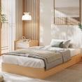 thumbnail image 1 of Minimalist Sturdy Wood Twin XL Platform Bed Frame – Sturdy Wooden Slat Support, No Headboard, No Box Season Needed, Easy Assembly, 1 of 6