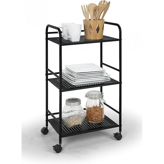 3 Tier Utility Rolling Shelf Cart