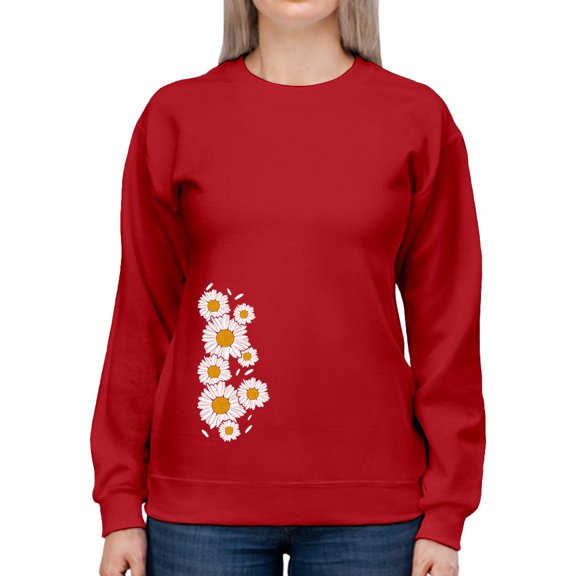 Minimalist Style Flower Plants Sweatshirt Women -GoatDeals Designs, Female 3X-Large