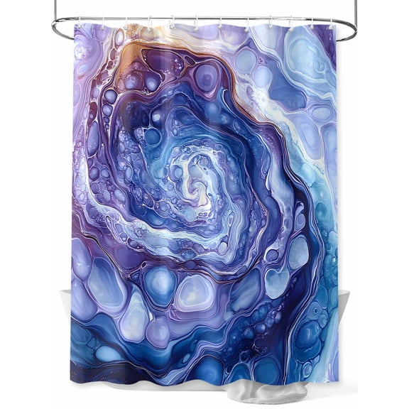 Minimalist Style Shower Curtain Set ，Waterproof Fabric Shower Curtains Abstract Impressionist Water Ripple Shower Curtains for Bathroom,Bathroom Decor 72"x72"
