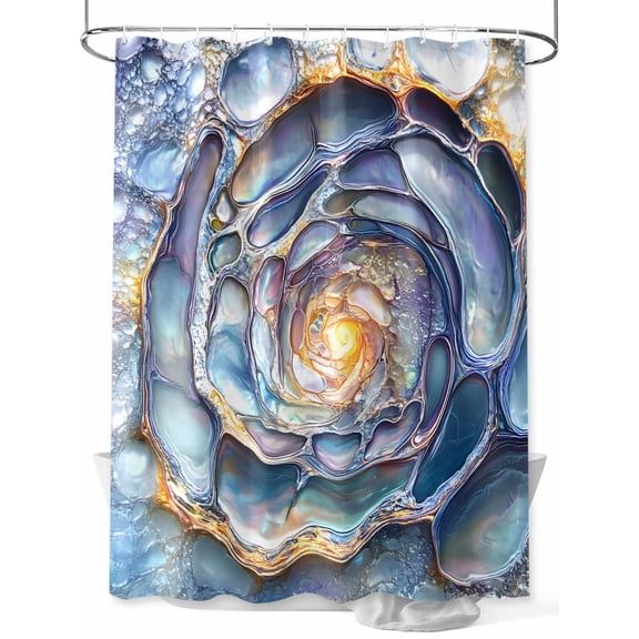 Minimalist Style Shower Curtain Set ，Waterproof Fabric Shower Curtains Impressionist Style Water Ripple Shower Curtains for Bathroom,Bathroom Decor 72"x84"