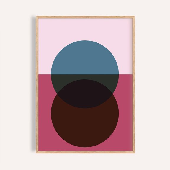Minimalist Sunrise and Sunset Geometric Abstract Wall Art Print