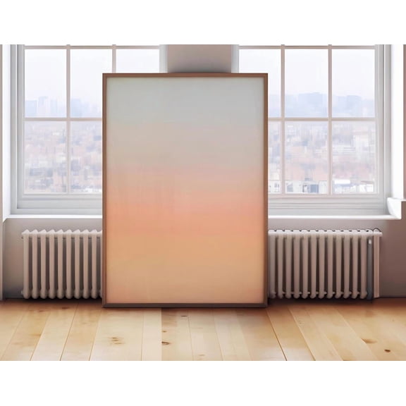 Minimalist Sunset Gradient Art Poster, Soft Pastel Abstract Wall Art, Modern Trendy Wall Art, California Meditation Poster, Home Decor UNFRAMED Poster, Wall Art for Decor, Present, 12x18