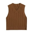 thumbnail image 1 of Minimalist Sweater Vest Women Cropped Knit for Weekend Outfits Women's V Neck Knitted Pullover Vest Sweater Sleeveless Top, 1 of 2