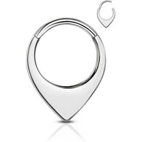 Minimalist Teardrop G23 Solid Titanium Septum Rings 16G Septum Jewelry Dainty Helix Daith Earrings for Women 8/10MM Daith Piercing Jewelry Surgical Steel
