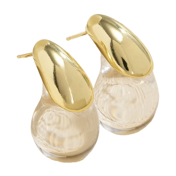 Minimalist Teardrop Resin Studs Earrings Posts For Sensitive Ears Daily Wear Jewelry Statement Pieces