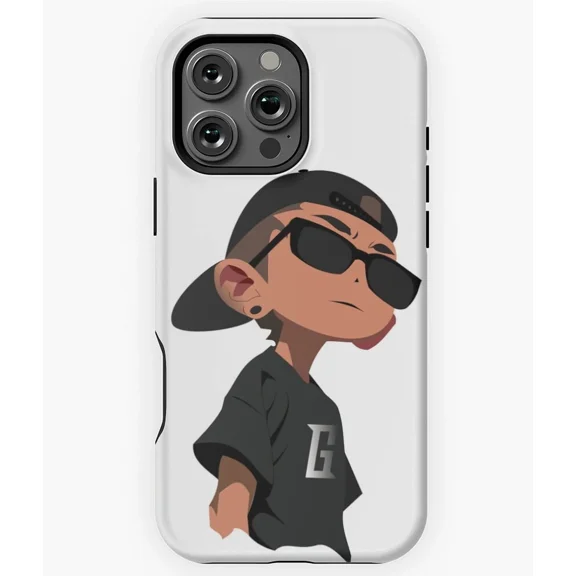 Minimalist Teenage Boy Sketch Urban Aesthetic Case for iPhone 11 12 13 14 15 16 17 Pro Max