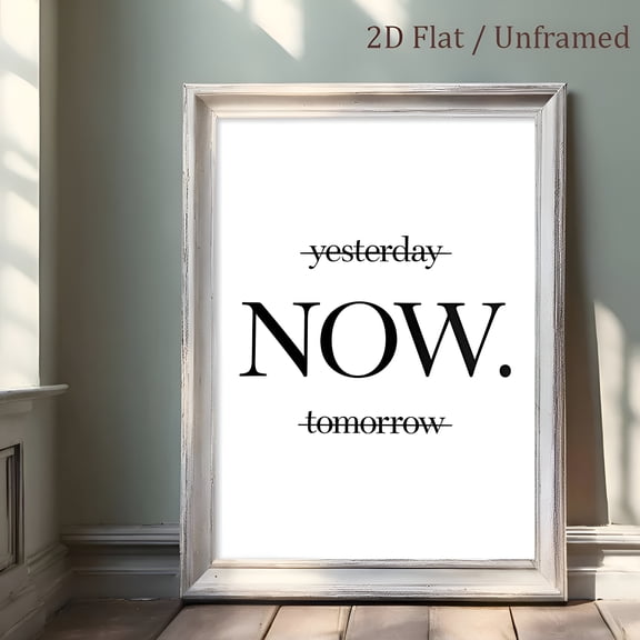 Minimalist Text Poster Wall Art Black White Modern Typography Retro Quote Room Aesthetic Decor for Living Room Bedroom Cafe Gift, UNFRAMED 8x12