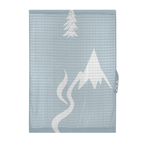 Minimalist Theme Design Door Curtain 25x40in Privacy Mesh with UV Protection Tie Back Rod Pockets