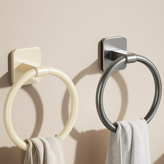 Towel Ring, Wall Mounted Towel Rack, Hand Towel Holder, Small Size, Minimalist Design, for Bathroom, Kitchen, and RV, Easy Installation, Round Towel Hanging Solution | Durable, Stylish, UKHBMC