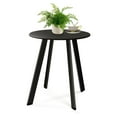 thumbnail image 1 of Minimalist Side Table - Smooth Round Surface, Stable Four-Leg Design, Perfect as Plant Stand or Nightstand (Modern Decor)​ - Black, 1 of 6