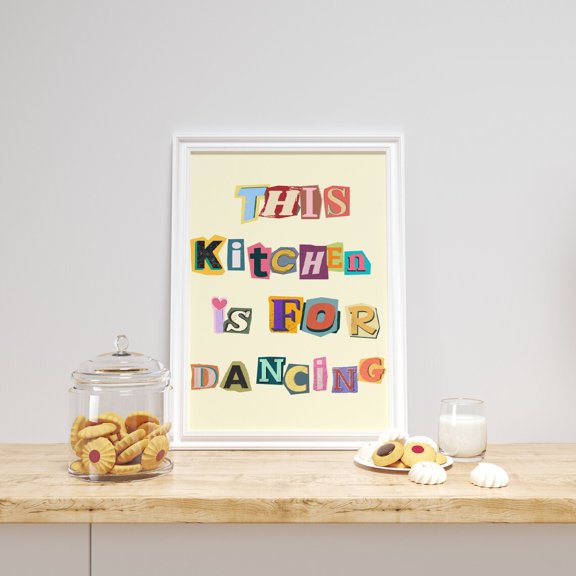 Minimalist Vibrant Kitchen Wall Art, Unframed Paper Print Size 8x12