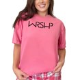 thumbnail image 1 of Minimalist WRSHP Design Graphic Worship, Christian, Crunchberry Comfort Colors T-Shirt, Medium, 1 of 3