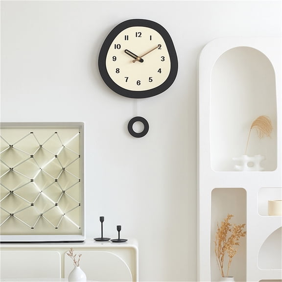 Minimalist Wall Clock, Creative Art Hanging Timepiece for Living Room Bedroom Home Wall Decor