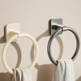 thumbnail image 2 of GERUIKE Adhesive Towel Ring No Drilling - Bathroom Towel Holder No Drill Round Hand Towel Rail - Stainless Steel Bathroom Accessory Chrome Silver Towel Rack - Small Bath Towel Hanger Wall Mounted 2 of 12