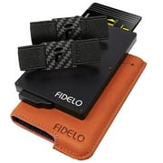 FIDELO Unisex Hybrid RFID Card Wallet, Desert Tan
