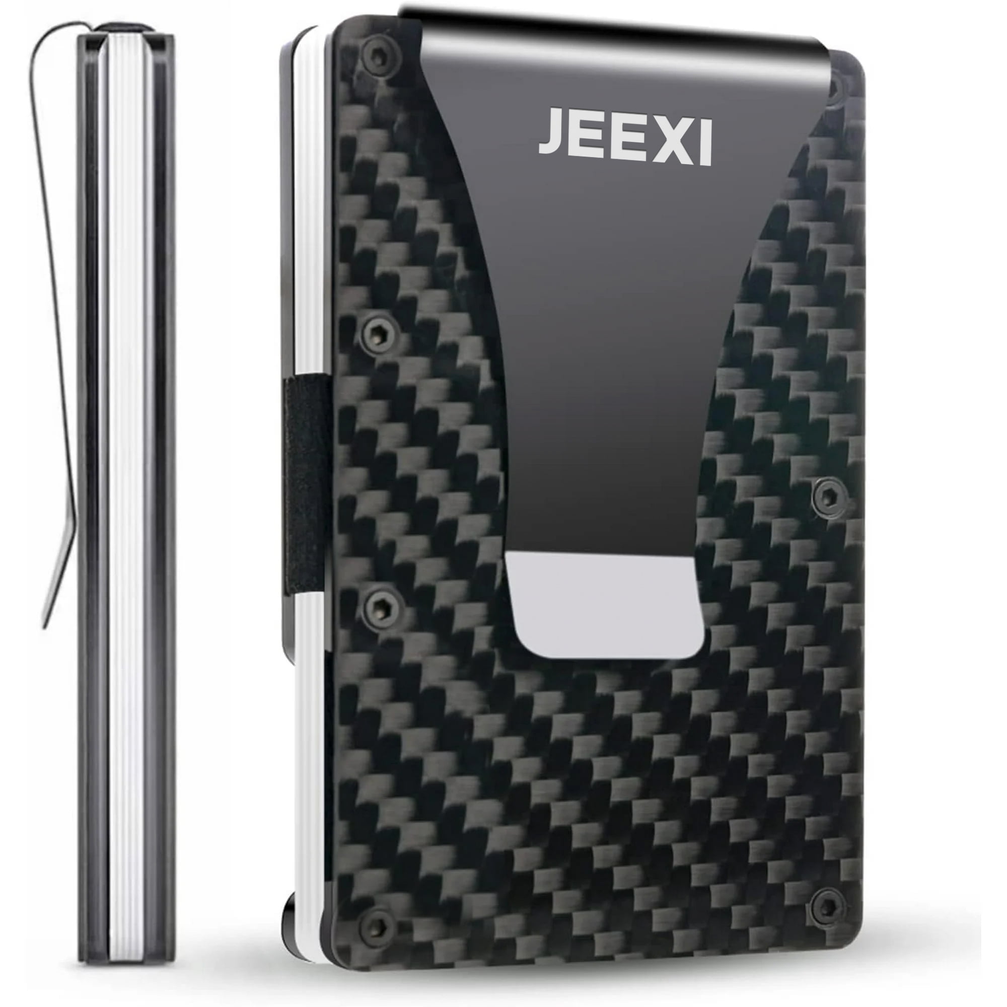 Minimalist Wallets for Men Smart Carbon Fiber Wallet RFID Blocking