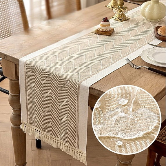 Minimalist Waterproof Table Runner for Dining Table, Long Sideboard Cover, Easy-Clean Table Decor