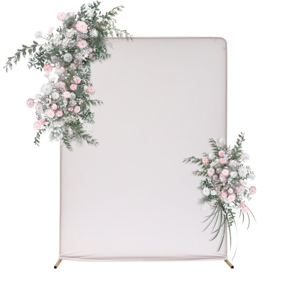 Minimalist Wedding Backdrop Stand Freestanding 4.92x1.64x6.56 Ft Wedding Backdrop Frame Rack Party Diy Backdrop Stand for Flower & Balloons Decor Simple Assembly (Rectangle)
