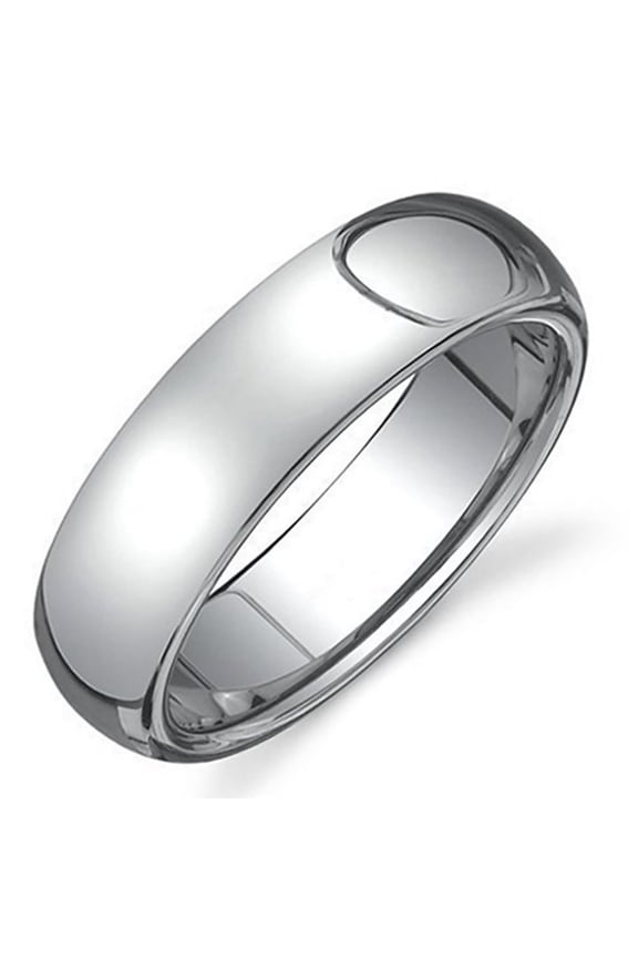 Minimalist Wedding Band 316L Stainless Steel 6mm Simple Handfasting Ring Unisex Fantasy Forge Jewelry