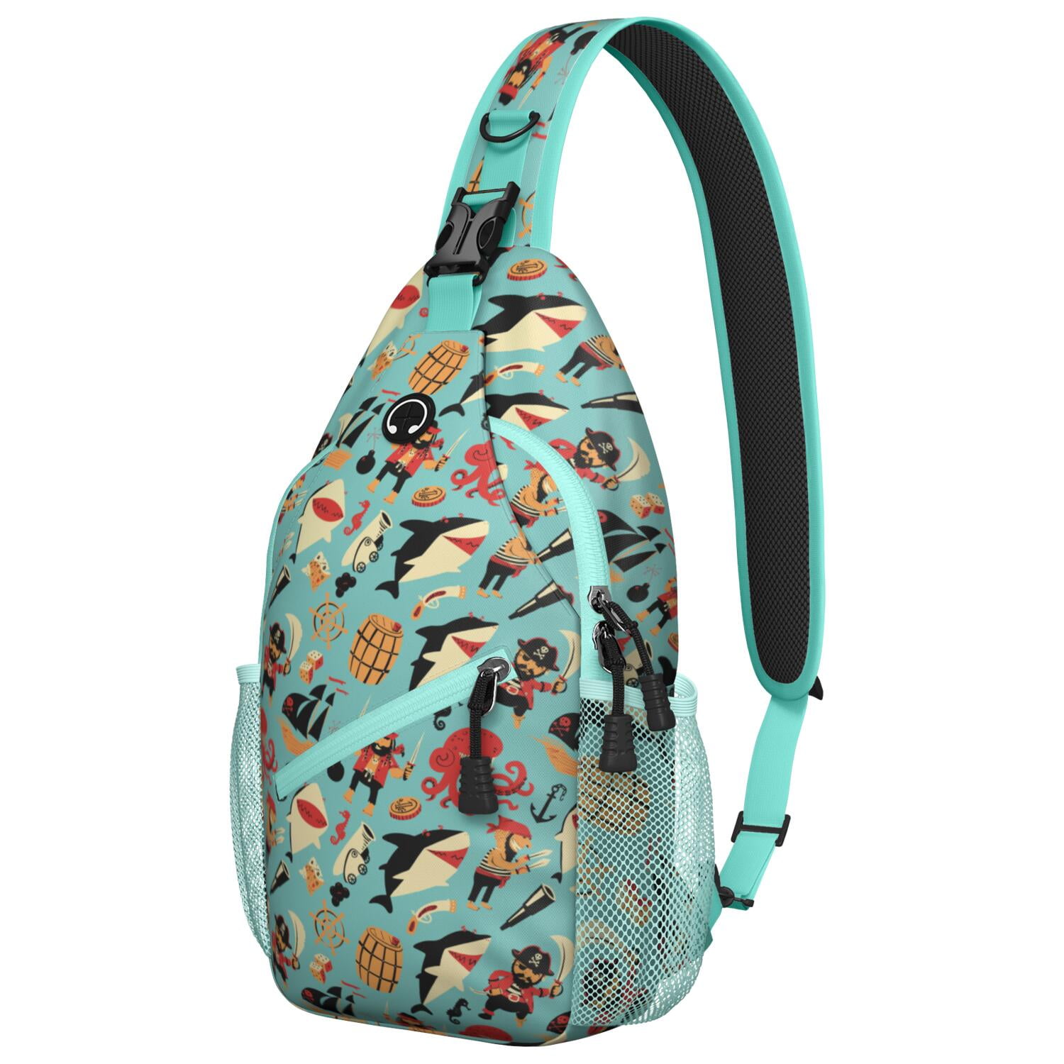 Minimalist Whale Crossbody Bag - Watercolor Ocean Art for Casual Urban Use - Anti-Theft & Comfortable