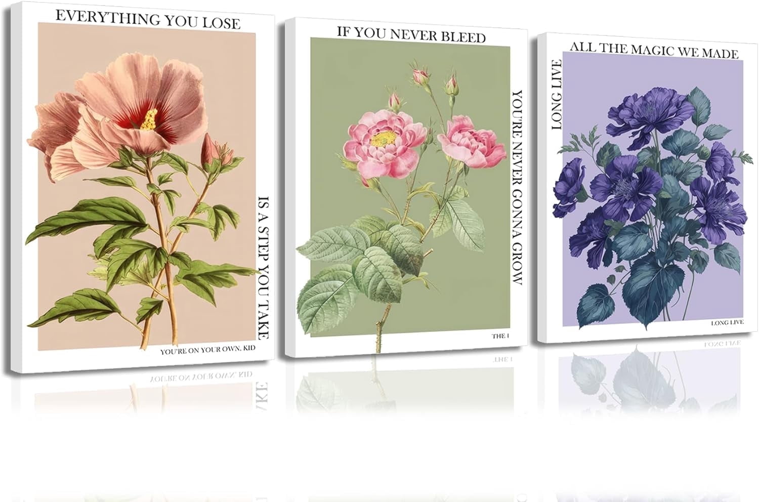 Minimalist Woman Flower Line Wall Art Set of 3 Neutral Modern Abstract ...
