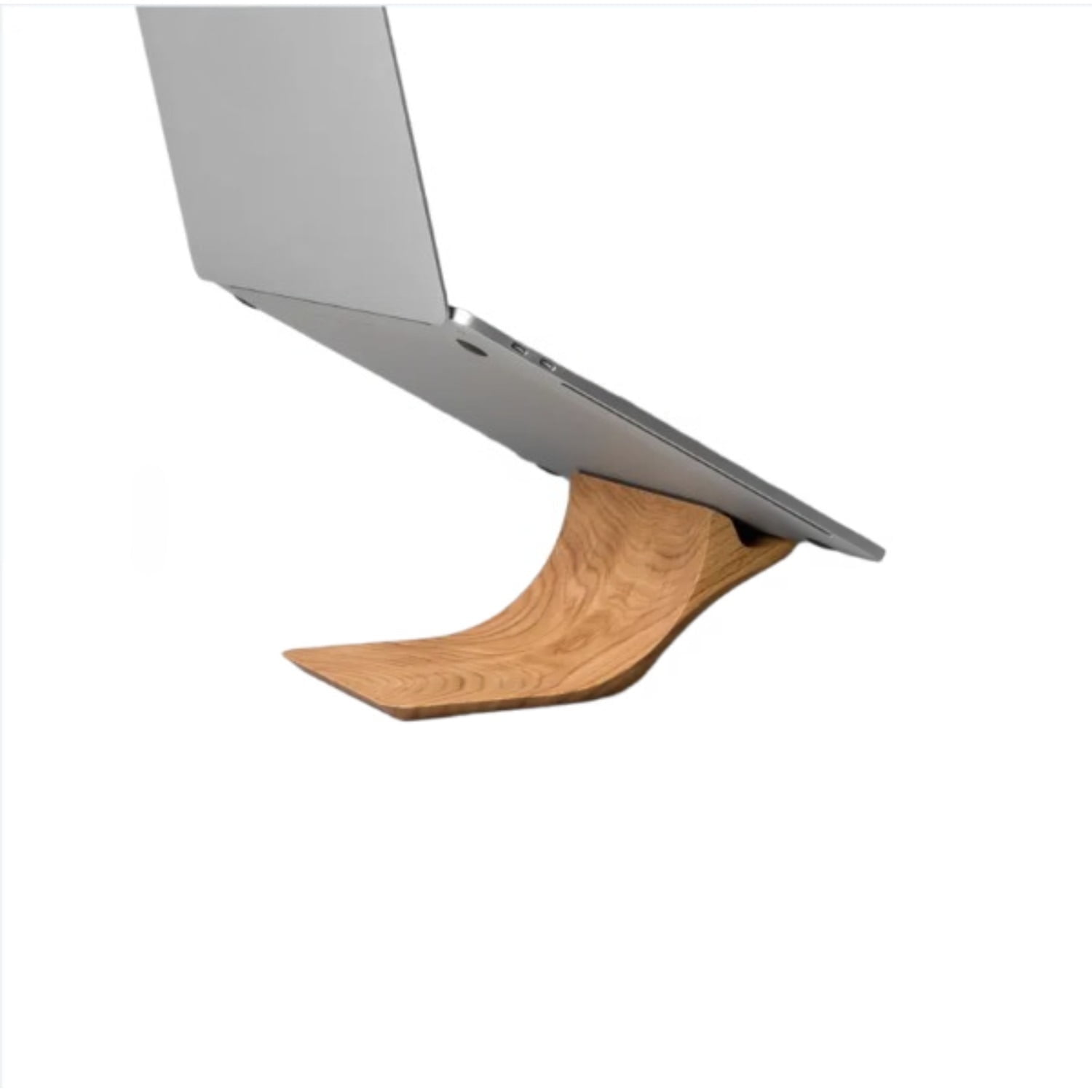 Minimalist Wood Laptop Stand, M5Pro Ergonomic Notebook Riser for Desk, Height Adjustable Computer Holder