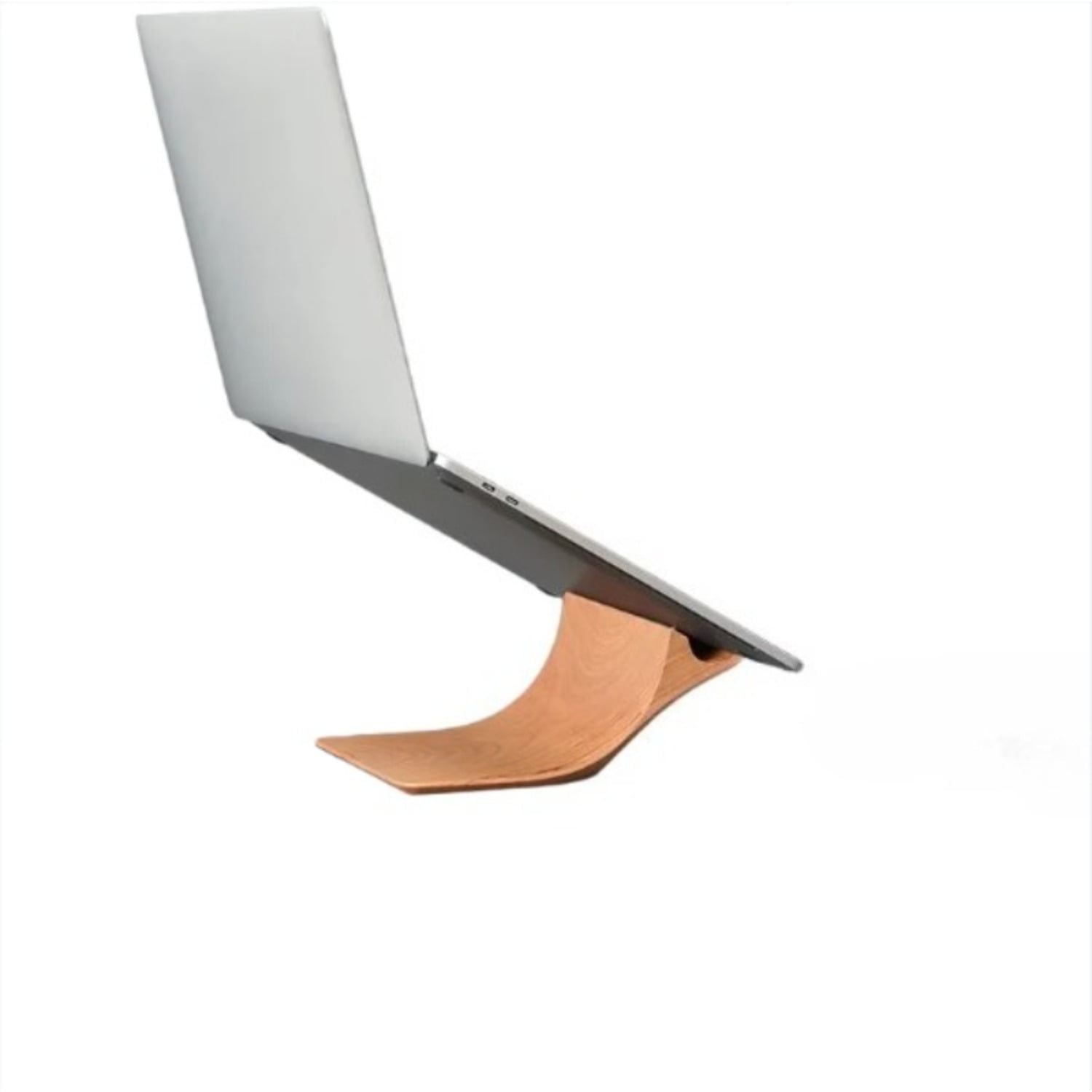 Minimalist Wood Laptop Stand, M5Pro Ergonomic Notebook Riser for Desk, Height Adjustable Computer Holder