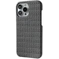 thumbnail image 1 of Minimalist Woven Leather Phone Case, Beige Aesthetics Case Cover for iPhone 15 14 13 12 11 Pro Max (Black Woven,for iPhone 15 Pro), 1 of 7