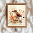 thumbnail image 1 of Minimalist Wren Bird Illustration Neutral Farmhouse Nature Poster, 8x12 Poster Print, 1 of 3
