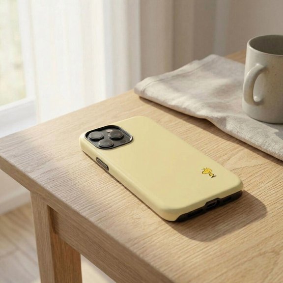 Minimalist Yellow Bird Style Case for iPhone 11 12 13 14 15 16 17 Pro Max Plus