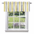 thumbnail image 1 of Minimalist Yellow Grey White Striped Valances for Windows,Kitchen Valance Rod Pocket Short Curtain, Abstract Geometric Line Valance Curtain Window Valances for Bedroom Bathroom Living Room 42x12in, 1 of 9